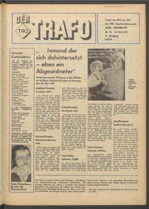 TRO-Betriebszeitung 'Der Trafo'; Nr. 10/1979 (14. Mai 1979)