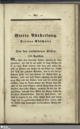 Dritter Abschnitt. Von den verschiedenen Köchen