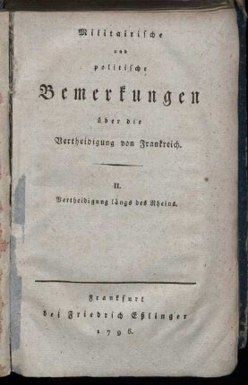 2: Vertheidigung längs des Rheins