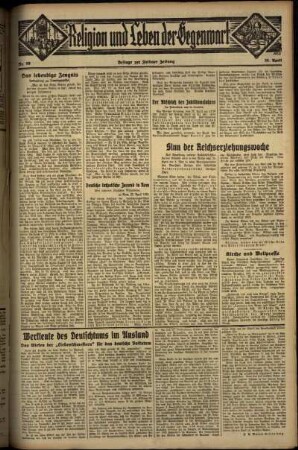 Vierte Ausgabe vom Sonntag, den 28. April 1935.