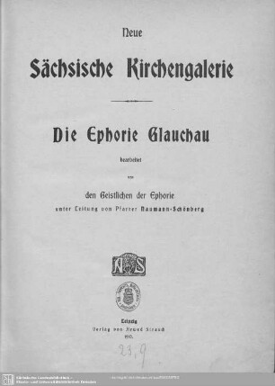 Glauchau: Die Ephorie Glauchau