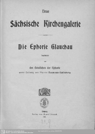 Glauchau: Die Ephorie Glauchau