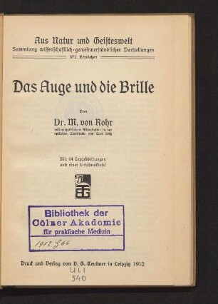 Das Auge und die Brille