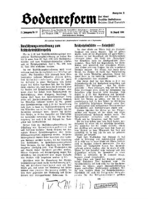 Reichsheimstätte - Heimfall?