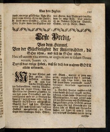 535-536, Haec est autem vita aeterna, ut ...; Austheilung