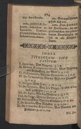 Index titulorum sive capitum.