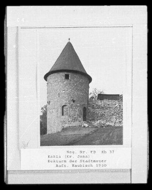 Kahla. Stadtmauer. Eckturm (um 1450/1500)