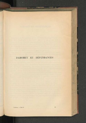 Dahomey Et Dépendances.