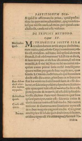 De Triplici Methodo. Caput XV.