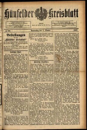 Ausgabe vom Donnerstag, den 07. Oktober 1897.