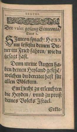 Der valet gesang Simeonis Lucae 2.
