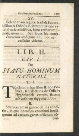 Cap. I. De Statu Hominum Naturali.