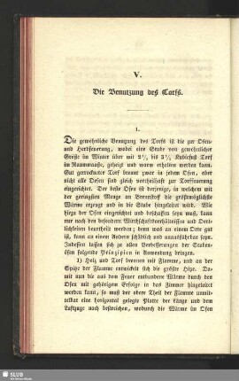 V. Die Benutzung des Torfs