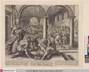 [Der König verbannt den schlecht gekleideten Gast; The King Casting Out the Badly Dressed Guest]