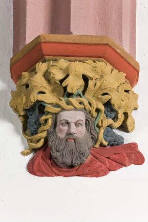 Mann mit Weinrankenkrone