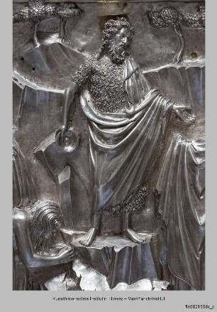 Silberaltar: Johannes der Täufer tauft die Menschenmassen