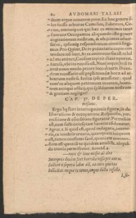 Cap. 37. De Permißione.