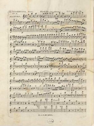Oeuvre 78, Concertino pour le pianoforte avec accompagnement des 2 violons, alto et violoncelle obligé, flute et 2 cors ad lib : comp. a l'usage des eleves avances