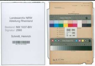 Entnazifizierung Heinrich Schmitt , geb. 05.11.1900 (Amtssekretaer)