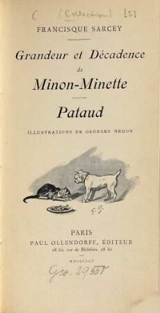 Grandeur et décadence de Minon-Minette. Pataud