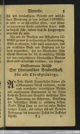 Vollkommene Ablässe Der Liborianischen Bruderschaft