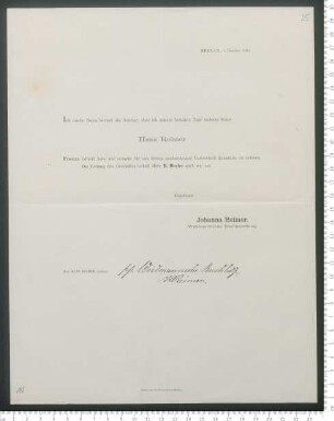 Anzeige Procura für Hans Reimer