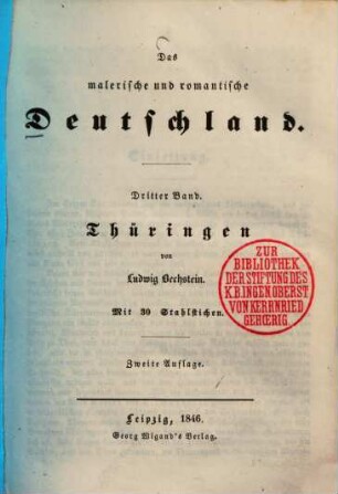 Thüringen : mit 30 Stahlstichen