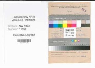 Entnazifizierung Laurenz Heinrichs , geb. 16.09.1908 (Filmvorfuehrer)