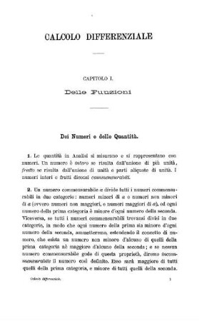 Capitolo I. Delle Funzioni.