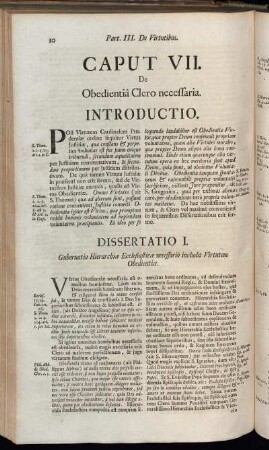Caput VII. De Obedientiâ Clero necessaria.