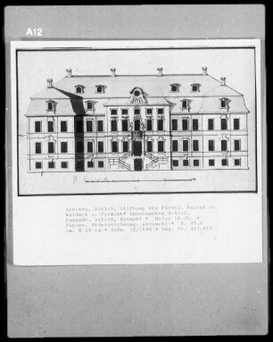 Unbekanntes Schloß, Fassadenentwurf