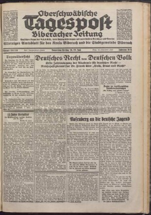 Oberschwäbische Tagespost : Biberacher Zeitung