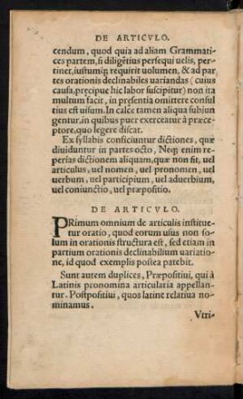 De Articulo.