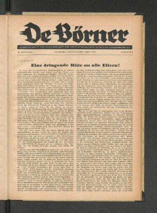 Eine dringende Bitte an alle Eltern!