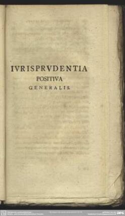 Iurisprudentia Positiva Generalis