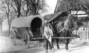 Bautzen. Neschwitzer Mühle, Brotwagen, vor 1912, Repro