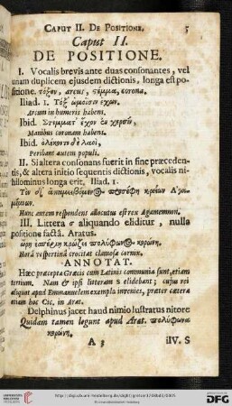 Caput II: De positione