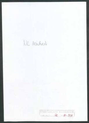 Fischer, Hannelore, [geb. Klumpp] Wildbad, an Wichert