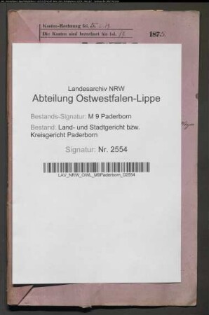 Erblasser: Schaefers, Maria, geb. Meyer: