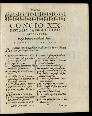 Concio XIX. Historia Passionis In Die Parasceves.