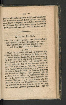 Drittes Kapitel. Von den Leibgrimmen, der Verstopfung des Erbkothes ...