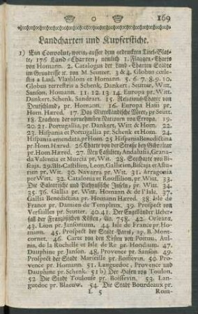 Landcharten und Kupferstiche