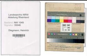 Entnazifizierung Heinrich Diegmann , geb. 17.06.1904 (Fabrikarbeiter)