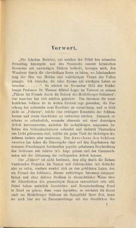 Das Heidelberger Schloss : Bau- und kunstgeschichtlicher Führer