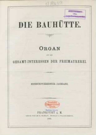 46. Jahrgang: Die Bauhütte