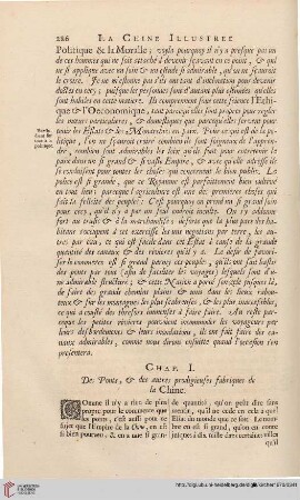 Chap. I: Des ponts, & des autres prodigieuses fabriques de la Chine