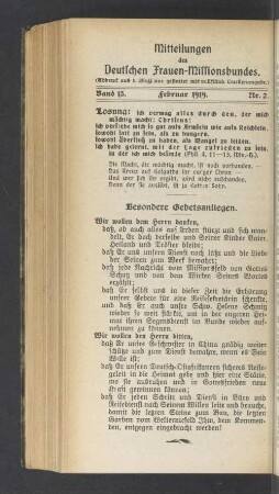 Nr. 2. Februar 1919