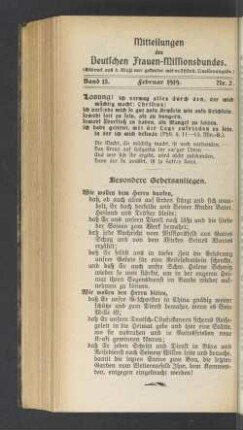 Nr. 2. Februar 1919