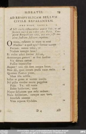 Ad Rempublicam Bellum Civile Reparantem.