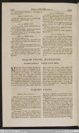 Psalmi CXLVIII. Dispositio. Creaturae laudantes. Laudate coeli & omnia